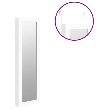 vidaXL Mirror Jewellery Cabinet Wall Mounted White 30x8,5x106 cm