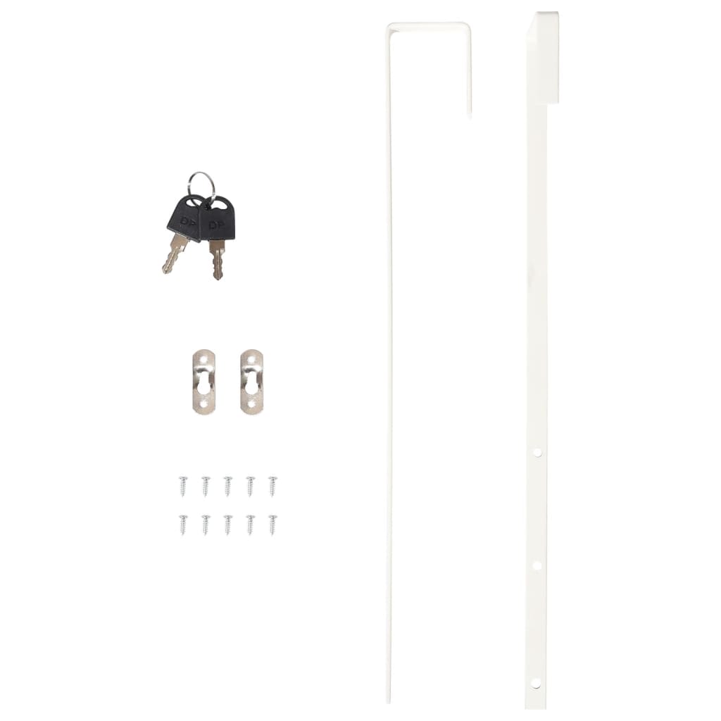 vidaXL Mirror Jewellery Cabinet Wall Mounted White 30x8.5x106 cm