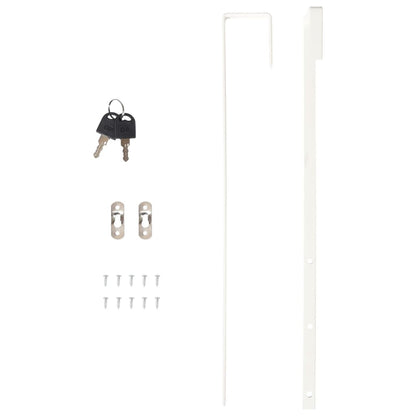 vidaXL Mirror Jewellery Cabinet Wall Mounted White 30x8.5x106 cm