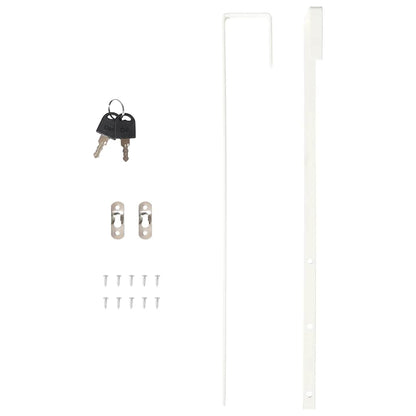 vidaXL Mirror Jewellery Cabinet Wall Mounted White 30x8,5x106 cm