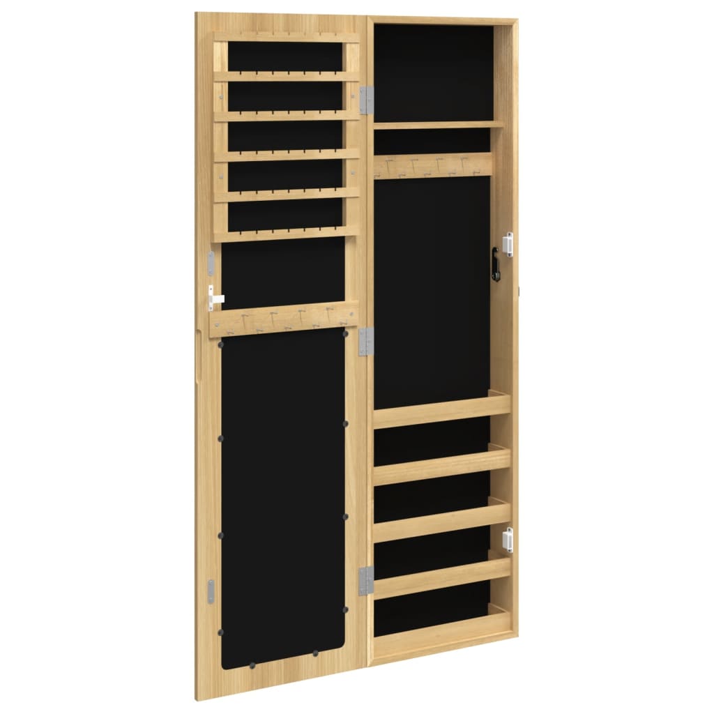 vidaXL Mirror Jewellery Cabinet Wall Mounted 30x8.5x106 cm