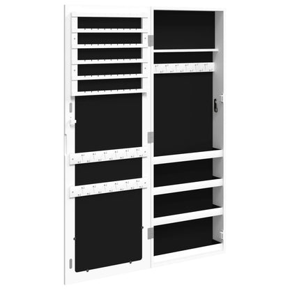 vidaXL Mirror Jewellery Cabinet Wall Mounted White 37,5x10x106 cm