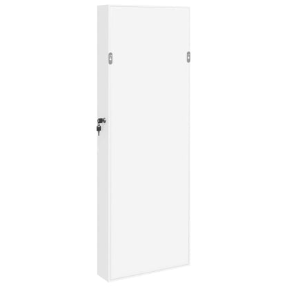 vidaXL Mirror Jewellery Cabinet Wall Mounted White 37,5x10x106 cm