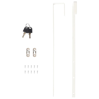vidaXL Mirror Jewellery Cabinet Wall Mounted White 37.5x10x106 cm
