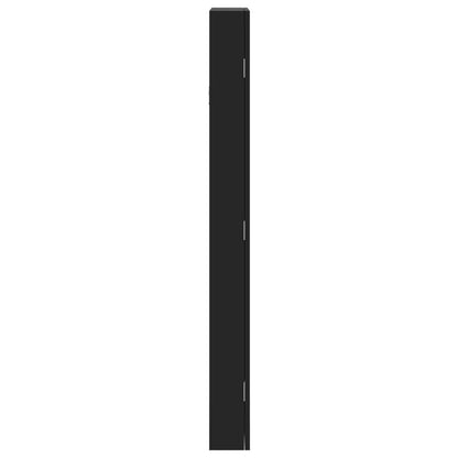 vidaXL Mirror Jewellery Cabinet Wall Mounted Black 37.5x10x106 cm