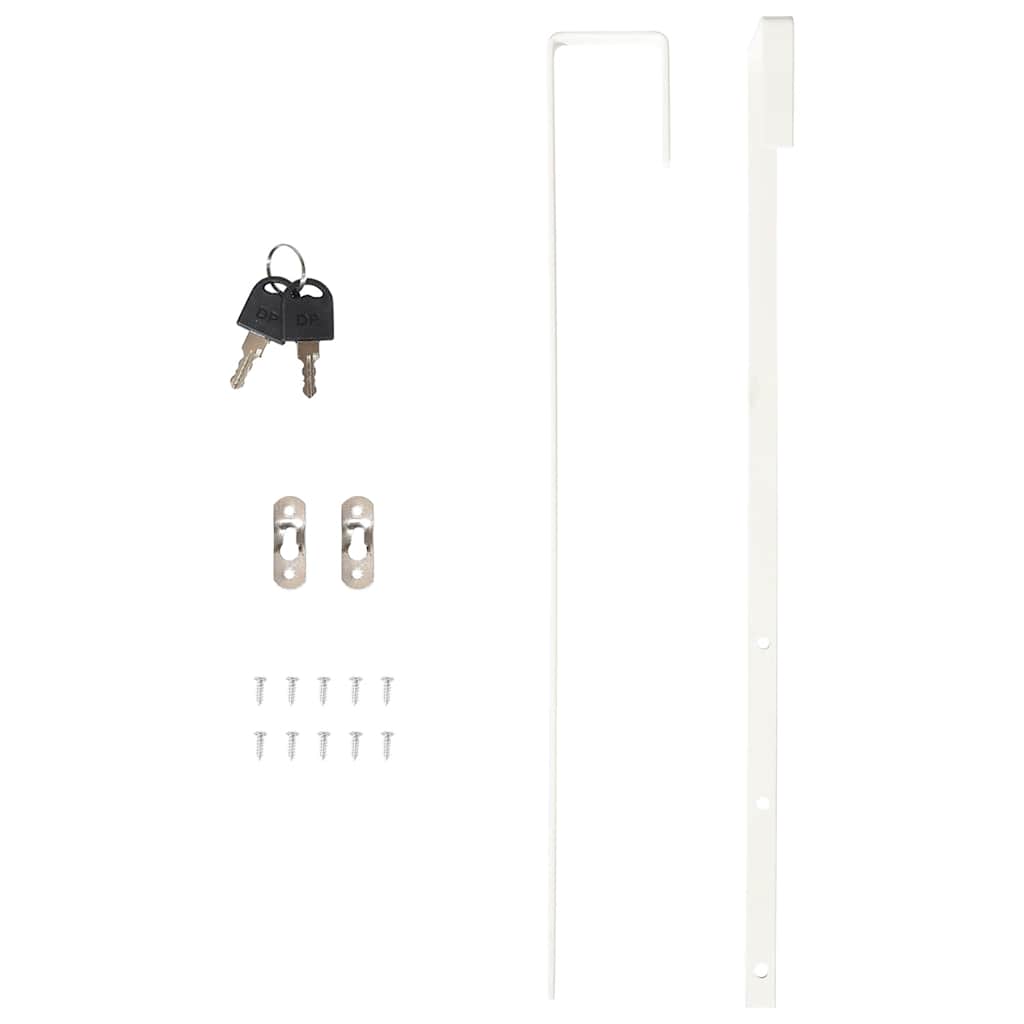 vidaXL Mirror Jewellery Cabinet Wall Mounted White 37.5x10x106 cm