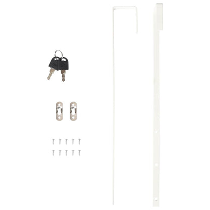 vidaXL Mirror Jewellery Cabinet Wall Mounted White 37.5x10x106 cm
