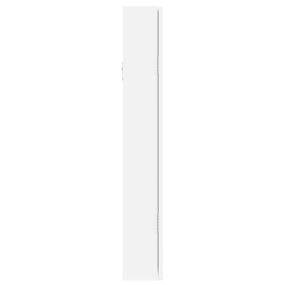 vidaXL Mirror Jewellery Cabinet with LED Lights Wall Mounted White