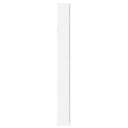 vidaXL Mirror Jewellery Cabinet with LED Lights Wall Mounted White