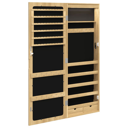 vidaXL Mirror Jewellery Cabinet with LED Lights Wall Mounted