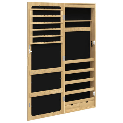 vidaXL Mirror Jewellery Cabinet with LED Lights Wall Mounted