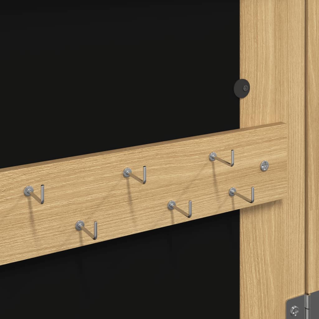 vidaXL Mirror Jewellery Cabinet with LED Lights Wall Mounted