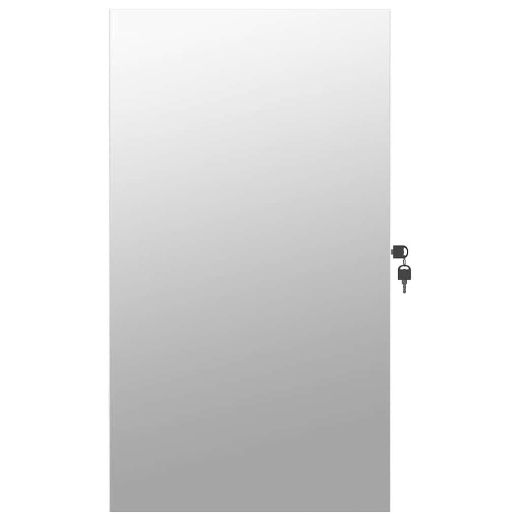vidaXL Mirror Jewellery Cabinet with LED Lights Wall Mounted White