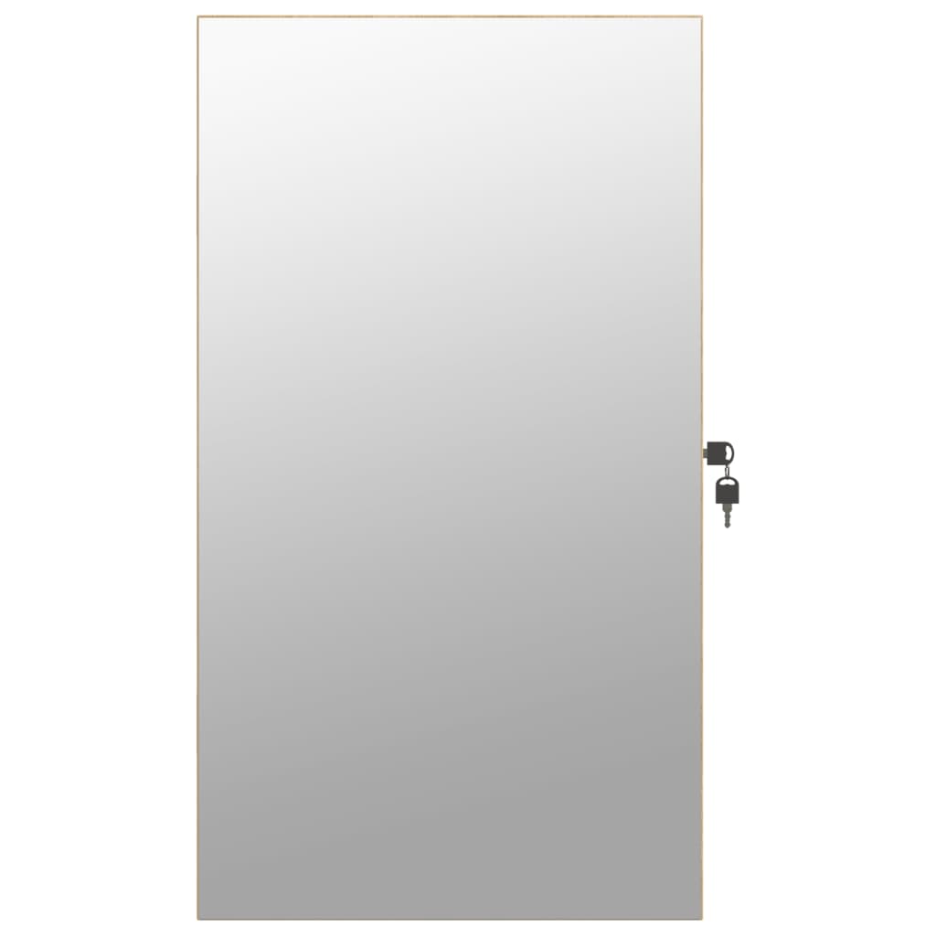vidaXL Mirror Jewellery Cabinet with LED Lights Wall Mounted