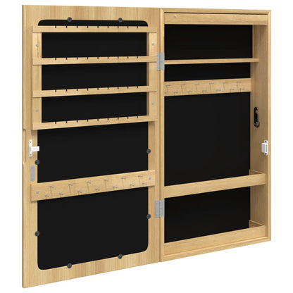 vidaXL Mirror Jewellery Cabinet with LED Lights Wall Mounted