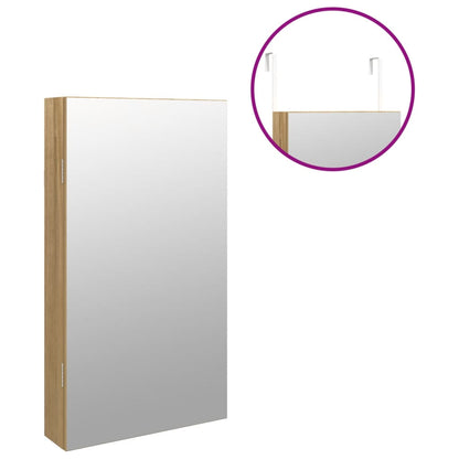 vidaXL Mirror Jewellery Cabinet with LED Lights Wall Mounted