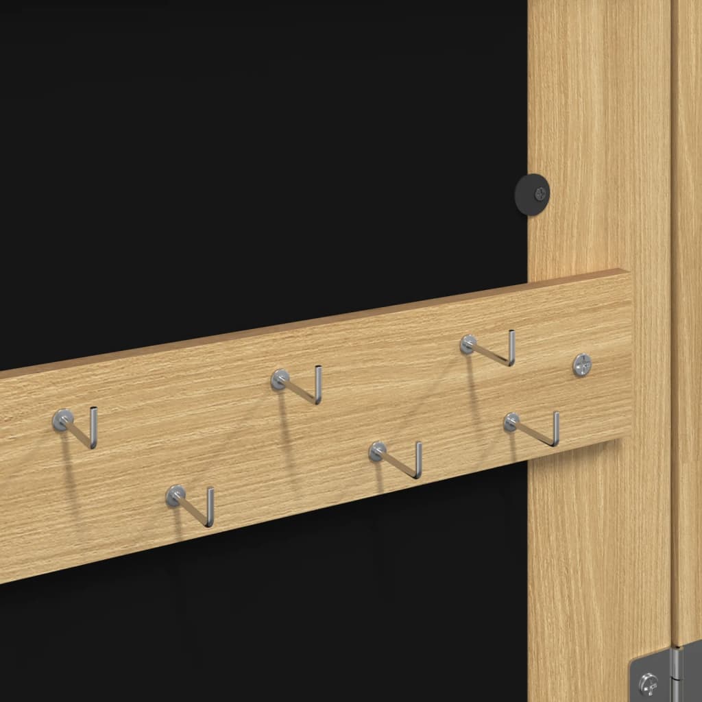 vidaXL Mirror Jewellery Cabinet with LED Lights Wall Mounted