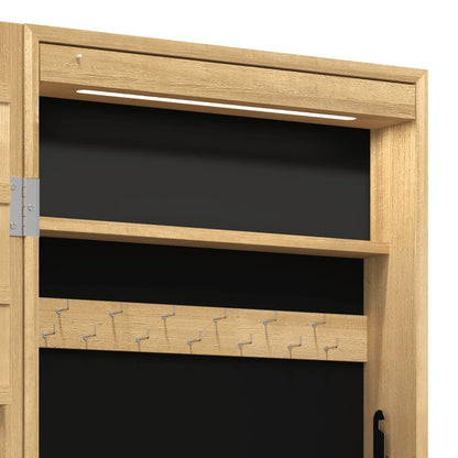 vidaXL Mirror Jewellery Cabinet with LED Lights Wall Mounted