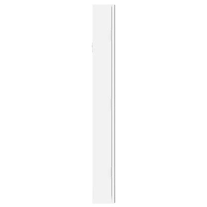vidaXL Mirror Jewellery Cabinet with LED Lights Wall Mounted White
