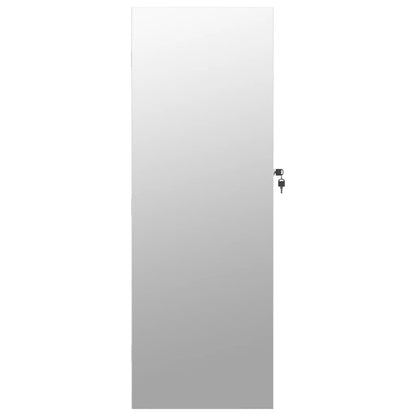 vidaXL Mirror Jewellery Cabinet with LED Lights Wall Mounted White