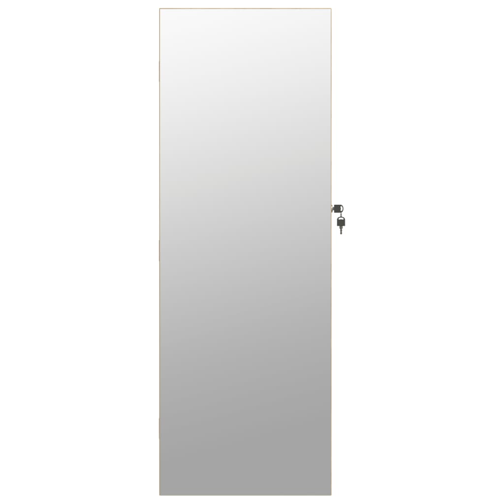 vidaXL Mirror Jewellery Cabinet with LED Lights Wall Mounted