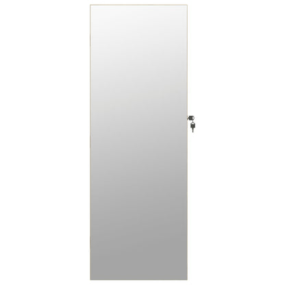 vidaXL Mirror Jewellery Cabinet with LED Lights Wall Mounted