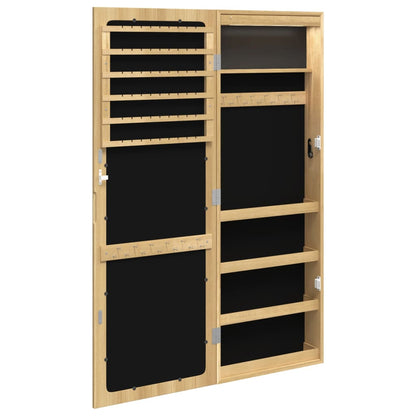 vidaXL Mirror Jewellery Cabinet with LED Lights Wall Mounted