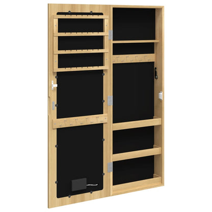 vidaXL Mirror Jewellery Cabinet with LED Lights Wall Mounted