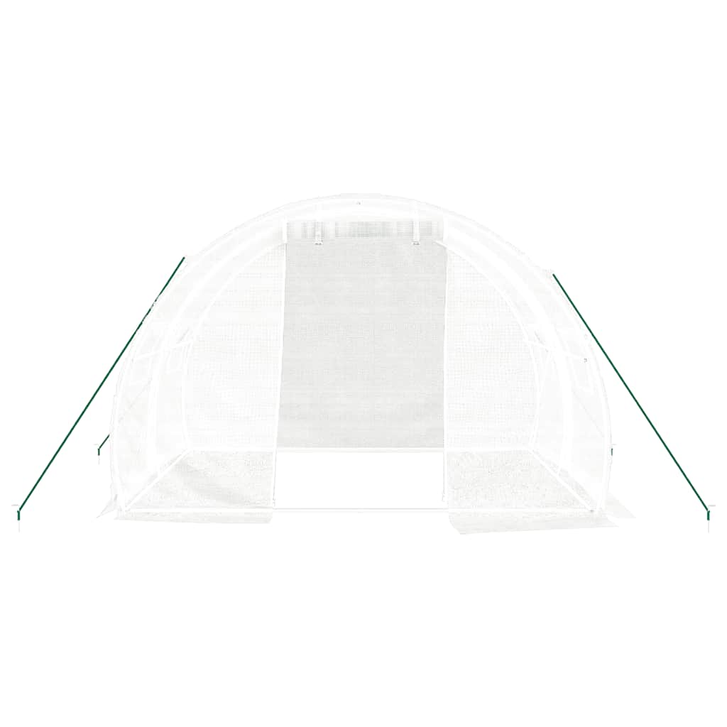 vidaXL Greenhouse with Steel Frame White 6 m² 3x2x2 m