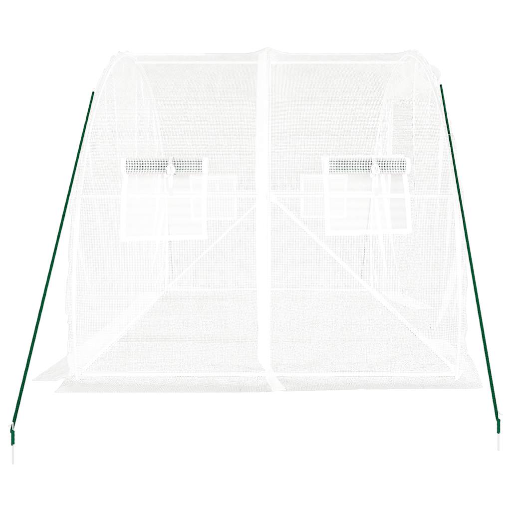 vidaXL Greenhouse with Steel Frame White 6 m² 3x2x2 m