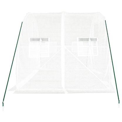 vidaXL Greenhouse with Steel Frame White 6 m² 3x2x2 m