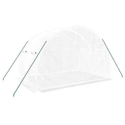 vidaXL Greenhouse with Steel Frame White 6 m² 3x2x2 m