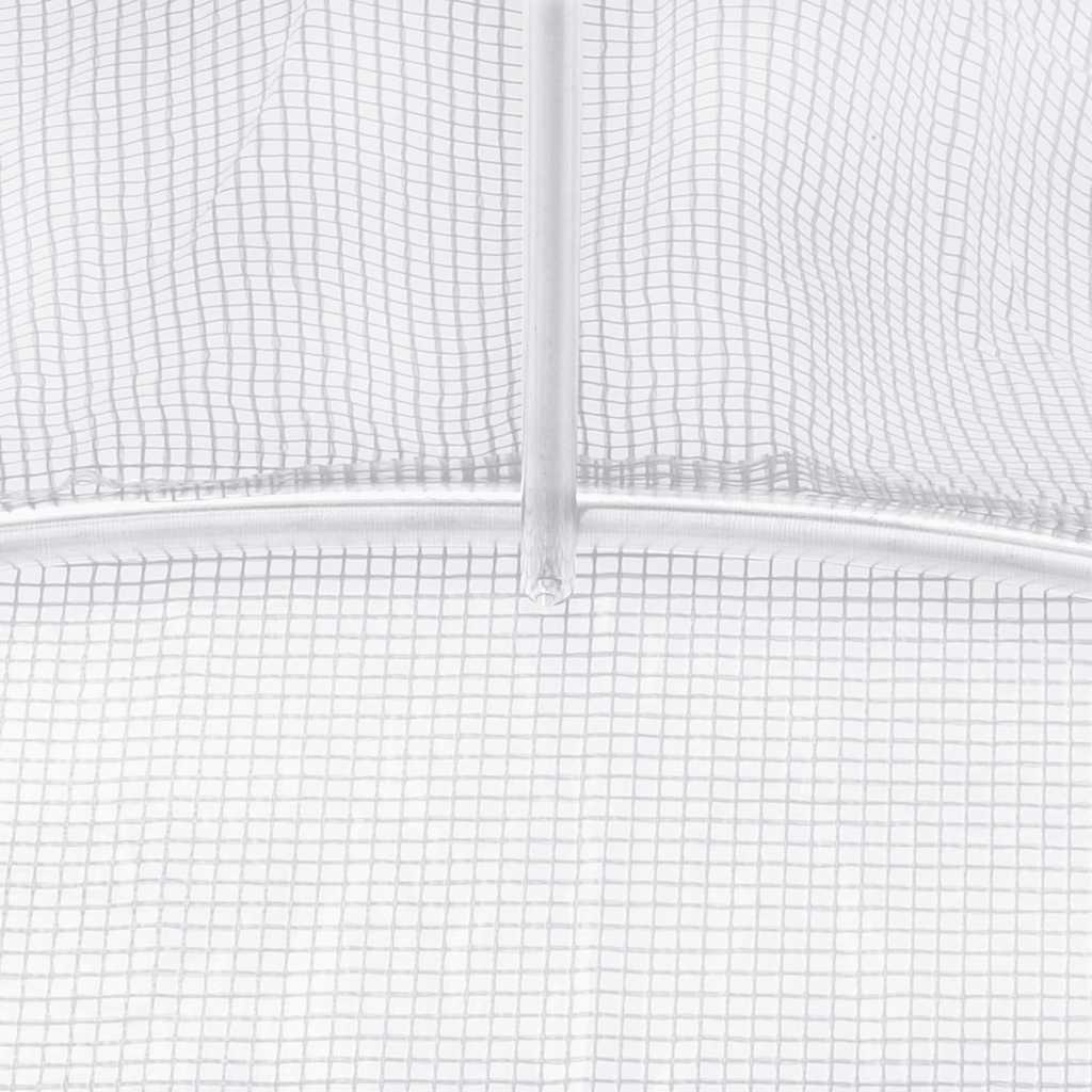 vidaXL Greenhouse with Steel Frame White 6 m² 3x2x2 m