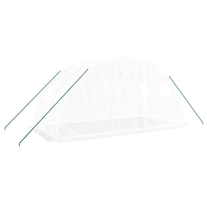 vidaXL Greenhouse with Steel Frame White 8 m² 4x2x2 m
