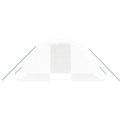 vidaXL Greenhouse with Steel Frame White 8 m² 4x2x2 m