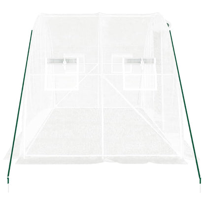 vidaXL Greenhouse with Steel Frame White 8 m² 4x2x2 m
