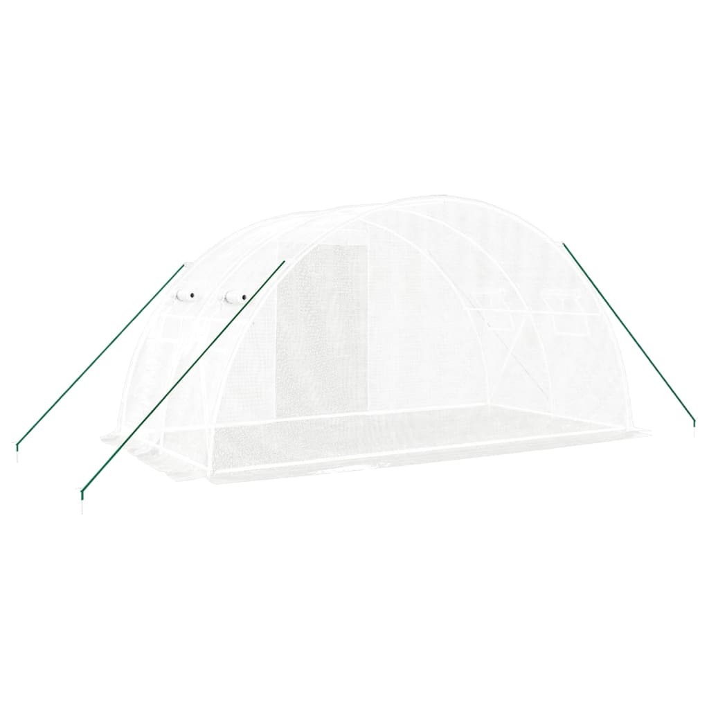 vidaXL Greenhouse with Steel Frame White 8 m² 4x2x2 m