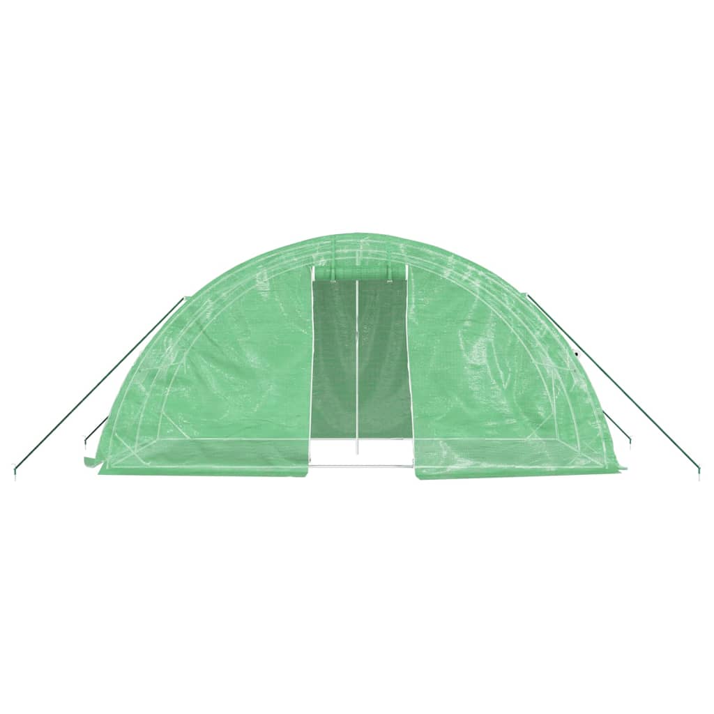 vidaXL Greenhouse with Steel Frame Green 10 m² 5x2x2.3 m