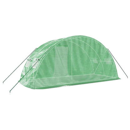vidaXL Greenhouse with Steel Frame Green 10 m² 5x2x2.3 m