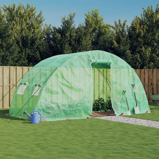 vidaXL Greenhouse with Steel Frame Green 10 m² 5x2x2,3 m