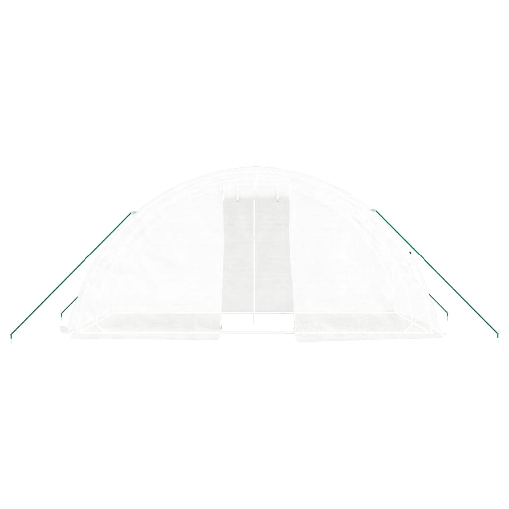 vidaXL Greenhouse with Steel Frame White 10 m² 5x2x2.3 m