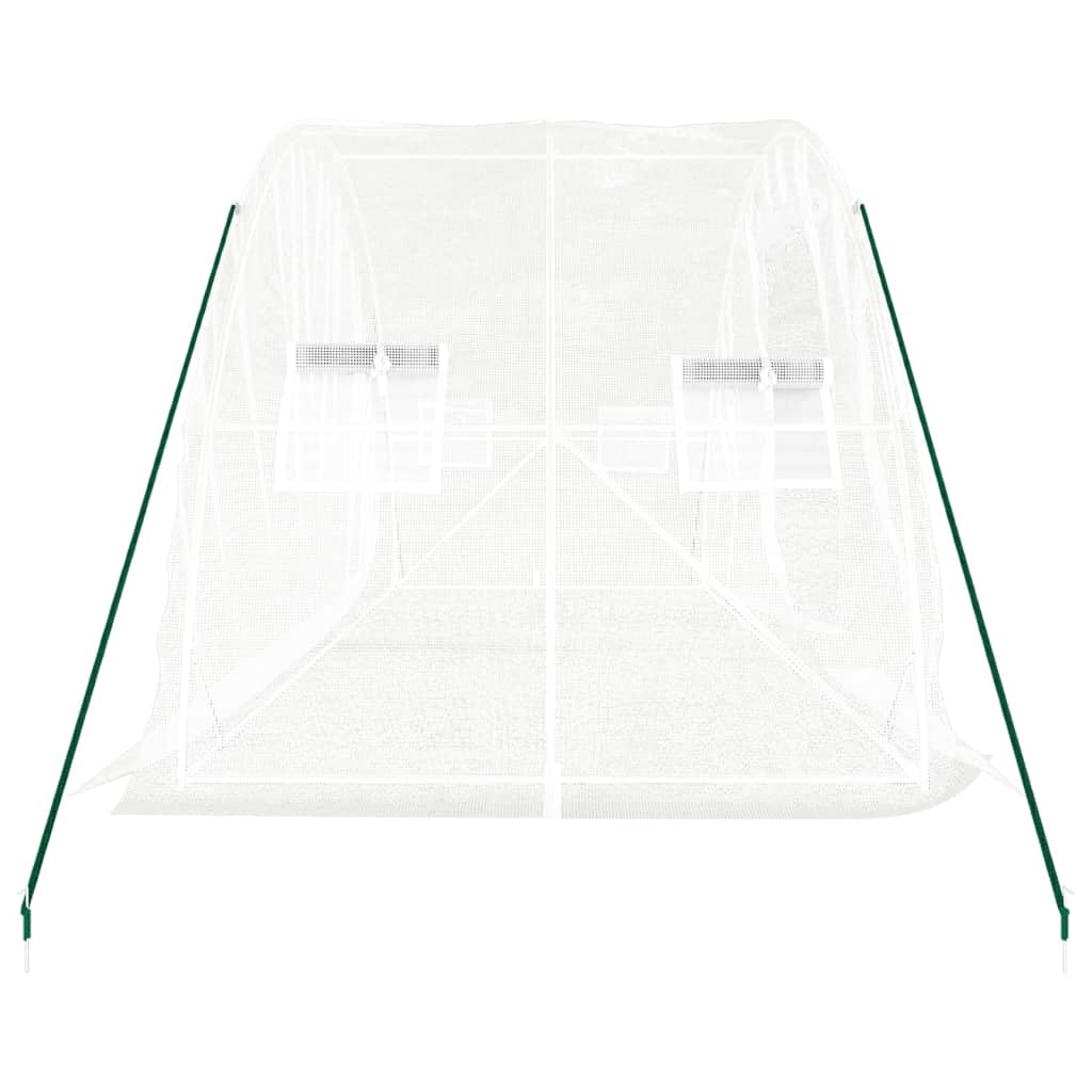 vidaXL Greenhouse with Steel Frame White 10 m² 5x2x2.3 m