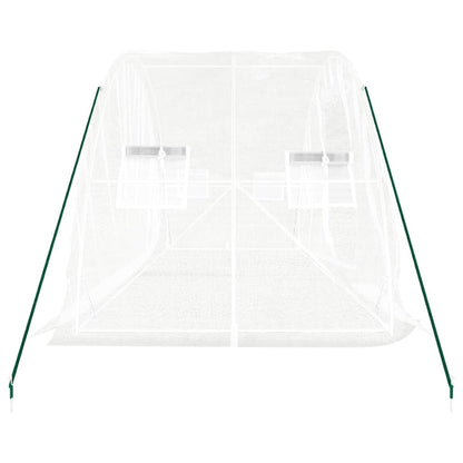 vidaXL Greenhouse with Steel Frame White 10 m² 5x2x2.3 m