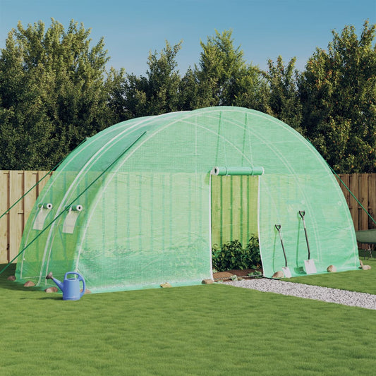vidaXL Greenhouse with Steel Frame Green 12 m² 6x2x2,85 m