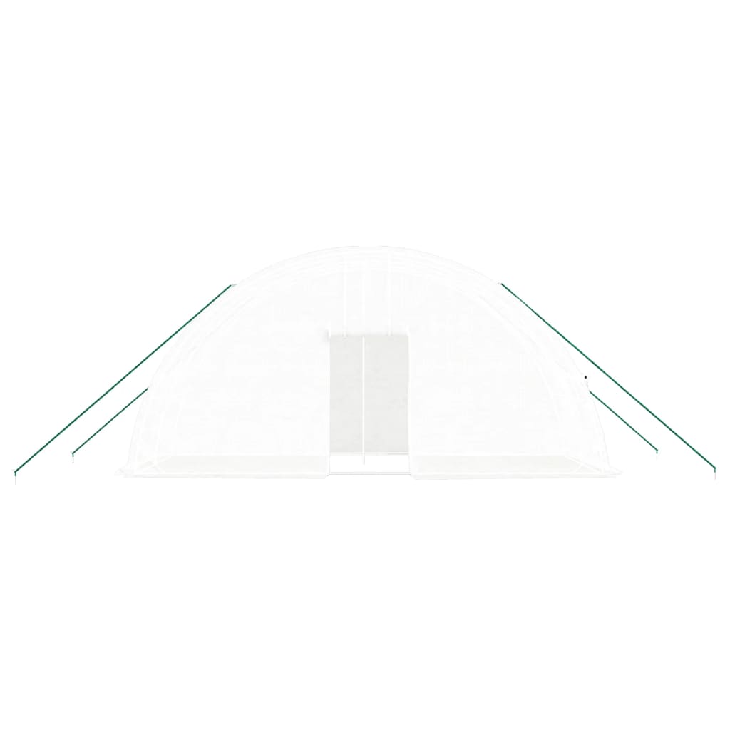 vidaXL Greenhouse with Steel Frame White 12 m² 6x2x2.85 m