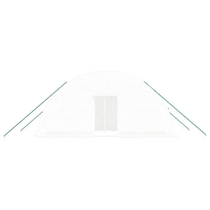 vidaXL Greenhouse with Steel Frame White 12 m² 6x2x2.85 m