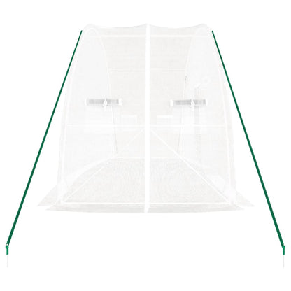 vidaXL Greenhouse with Steel Frame White 12 m² 6x2x2.85 m