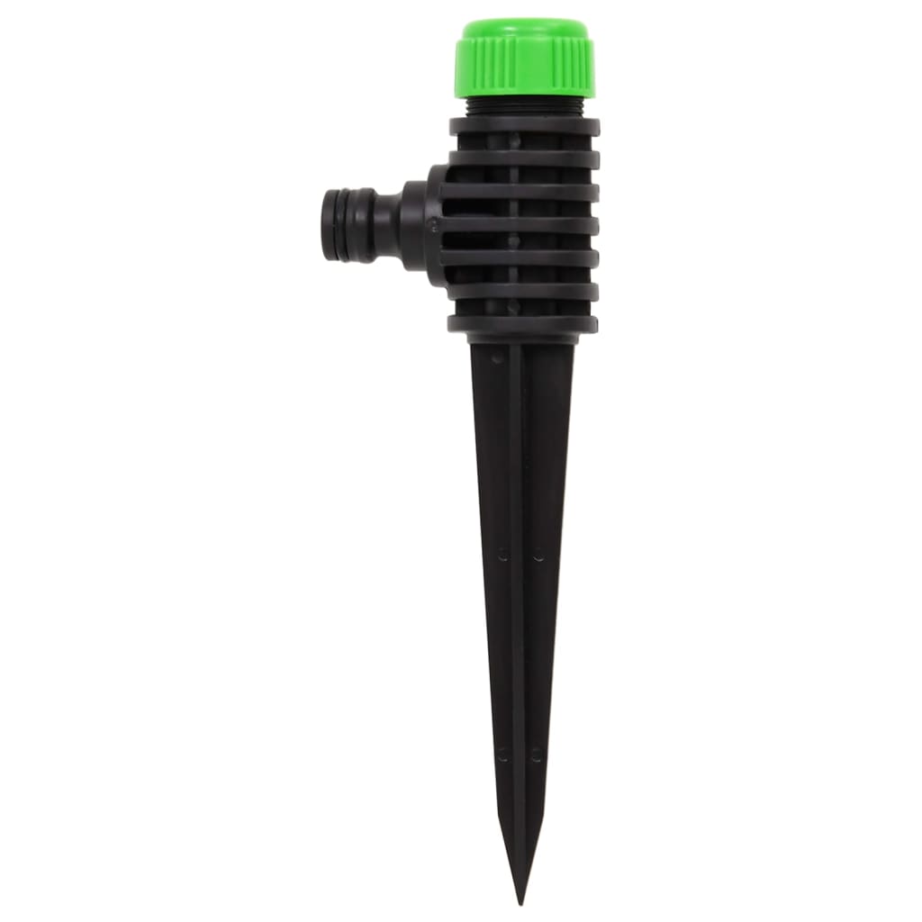 vidaXL Rotating Sprinklers 6 pcs Green and Black 3x6x19.5 cm ABS & PP
