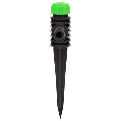 vidaXL Rotating Sprinklers 6 pcs Green and Black 3x6x19.5 cm ABS & PP