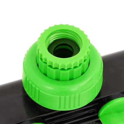 vidaXL 4-Way Tap Adaptor Green and Black 19.5x6x11 cm ABS & PP